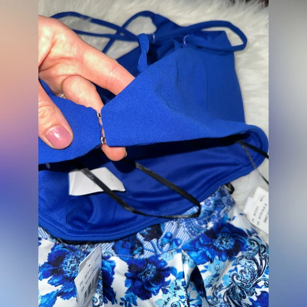 Xtraordinary Blue and White Prom Dress - Picture 12 of 16